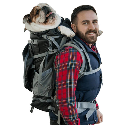 K9 Sport Sack | Kolossus Dog Carrier Backpack for Small and Medium Pets | Front Facing Adjustable Dog Backpack Carrier | Fully Ventilated | Veterinarian Approved (XX-Large Kolossus - Black)