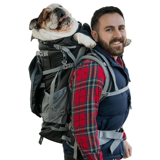 K9 Sport Sack | Kolossus Dog Carrier Backpack for Small and Medium Pets | Front Facing Adjustable Dog Backpack Carrier | Fully Ventilated | Veterinarian Approved (XX-Large Kolossus - Black)