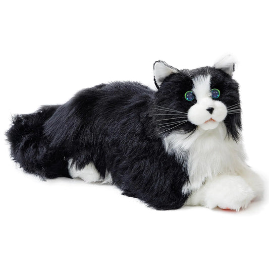 ELEPHANT ROBOTICS metaCat Bicolor B&W - Interactive Companion Pets Robot Cat with Voice Command/Heartbeat/Animation Interaction - Gifts for All Ages - Realistic & Lifelike Type-C Charging