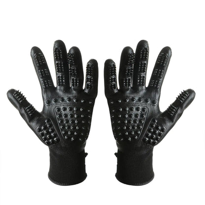 Cat Grooming Gloves with Bathing and Massage Brush