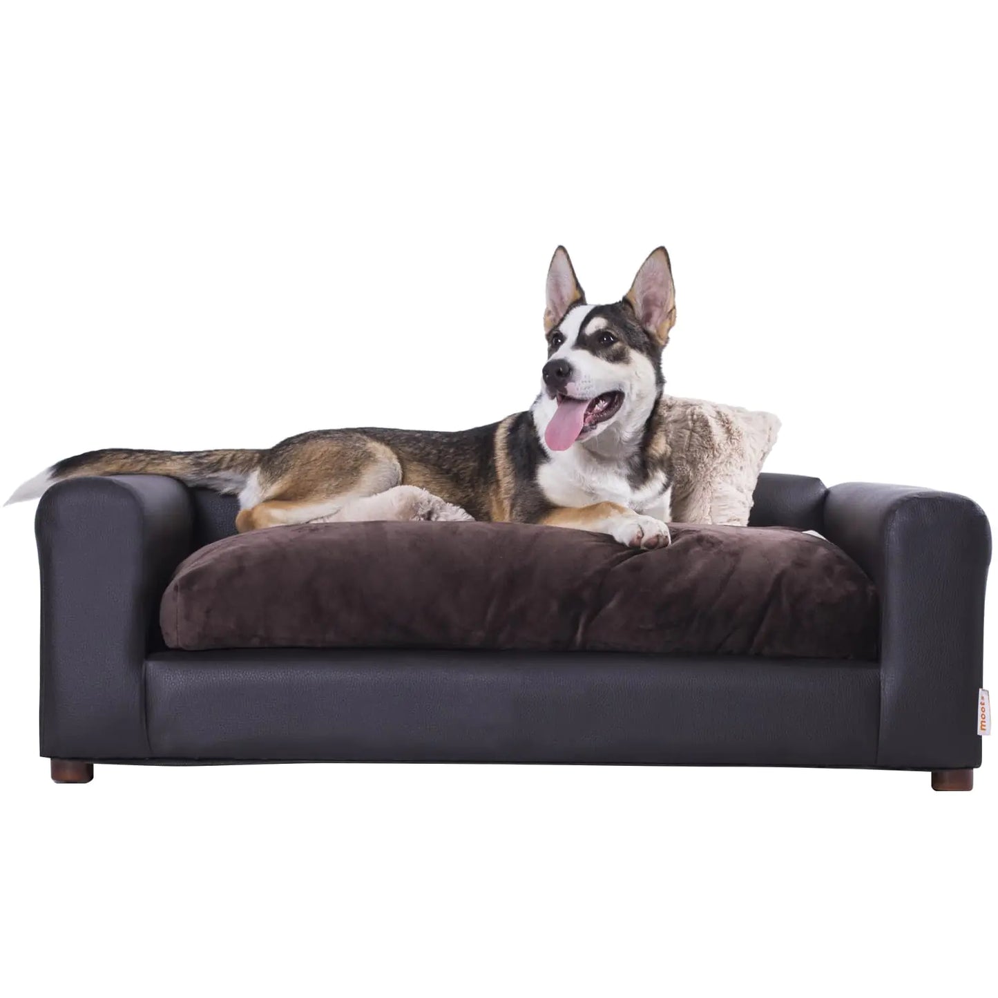 Moots Premium Leatherette Pets Sofa Espresso Medium/Large